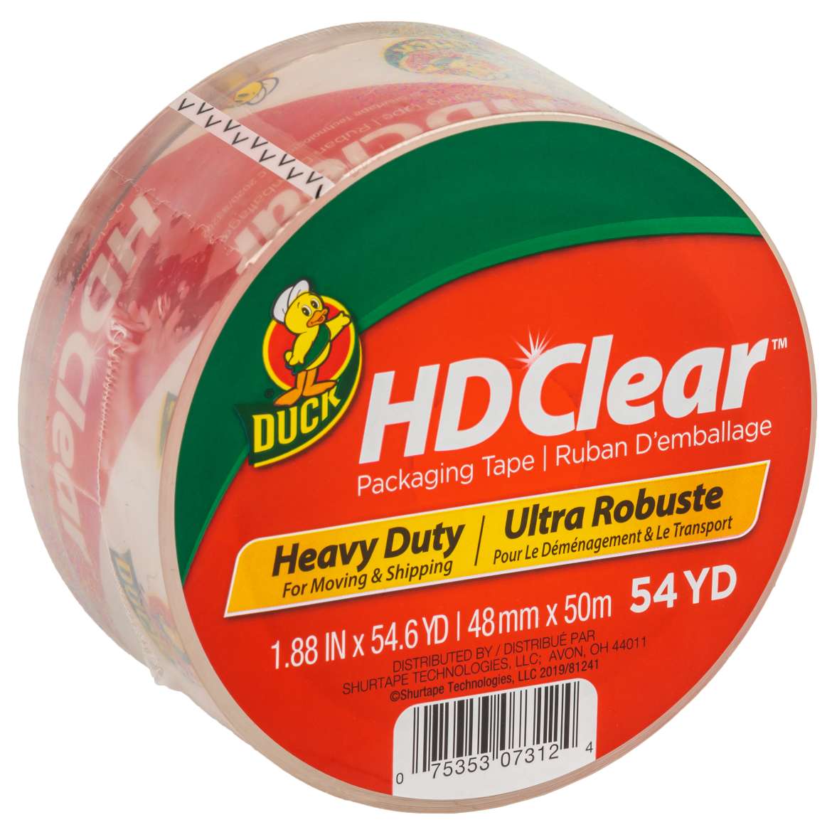 Duck® Brand HD Clear™ Heavy Duty Packing Tape - Clear, 12 pk, 1.88 in. x  54.6 yd. (1.88