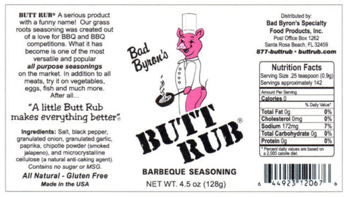 Butt Rub® Barbeque Seasoning (4.5 oz)