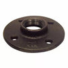 B & K Industries Black Floor Flange 150# Malleable Iron Threaded Fittings 1-1/2