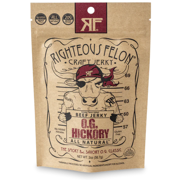 Righteous Felon O.G. Hickory Beef Jerky