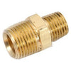 Pipe Fitting, Hex Reducing Nipple, Lead-Free Brass, 3/4 x 1/2-In.