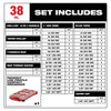 Milwaukee 38PC SAE Tap & Die PACKOUT™ Set w/ Hex-LOK™ 2-in-1 Handle