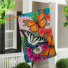 Evergreen Mother Monarch Suede House Flag