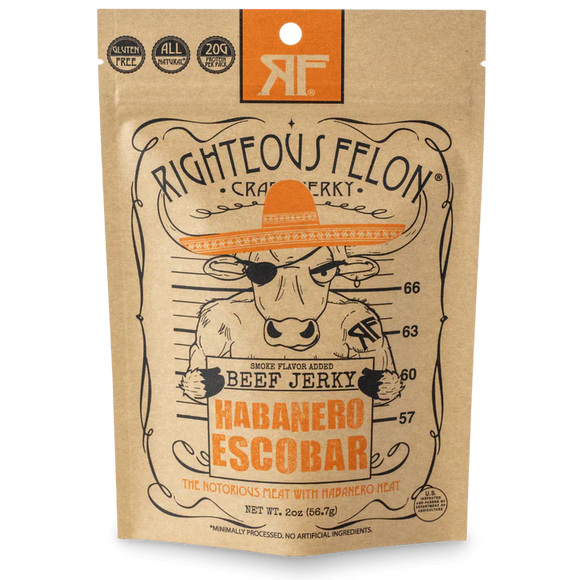 Righteous Felon Habanero Escobar Beef Jerky