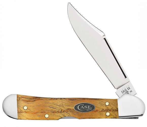 Case Copperlock/Mini - Yellow Curly Oak Smooth Wood