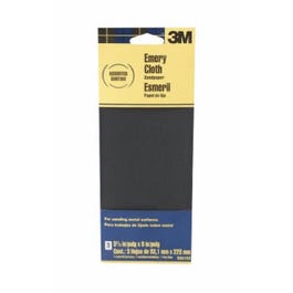 Assorted Emery Cloth Sandpaper, 3-2/3 x 9-In., 3-Pk.