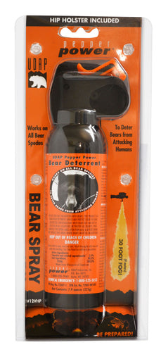 UDAP 12VHP Bear Spray  with Hip Holster OC Pepper 30 ft Range