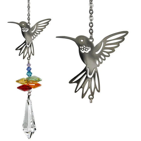 Woodstock Chimes Crystal Fantasy Suncatcher - Hummingbird (4.5