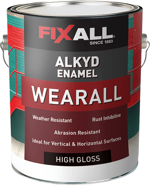 FixAll Wearall Alkyd Enamel High-Gloss Battleship Gray - 1 Gallon