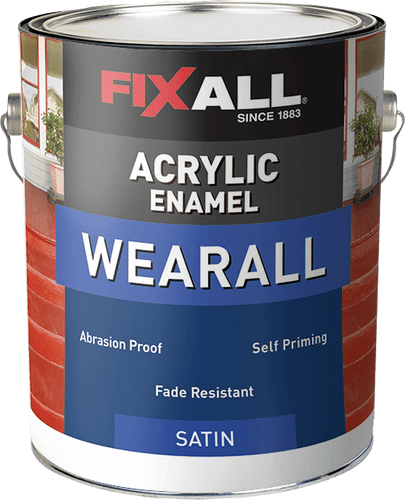 FixAll  Wearall Acrylic Enamel Satin Olde Towne Red - 1 Gallon