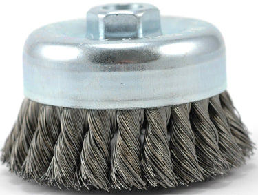 4  KNOTTED CARBON STEEL CUP BRUSH