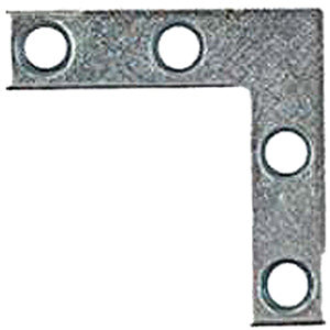 BRACE 2X3/8 ZINC  FLAT CORNER