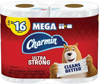 TOILET PAPER MEGA 4-ROLL 2-PLY 264SHT