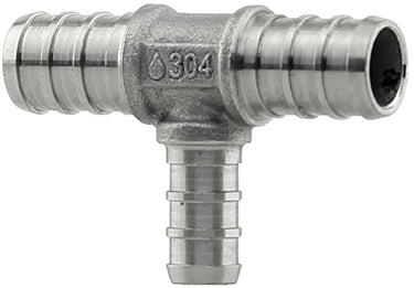 SS PEX TEE 1IN X 1/2 IN X 1IN