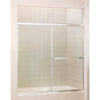 Sterling Standard 59 In. W. x 56-7/16 In. H. Chrome Hammered Glass Sliding Tub Door