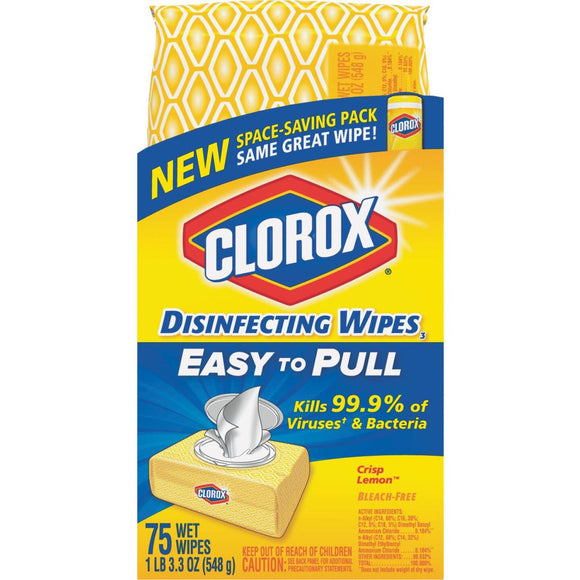 Clorox Lemon Disinfecting Cleaning Wipes Flexpack (75-Count)