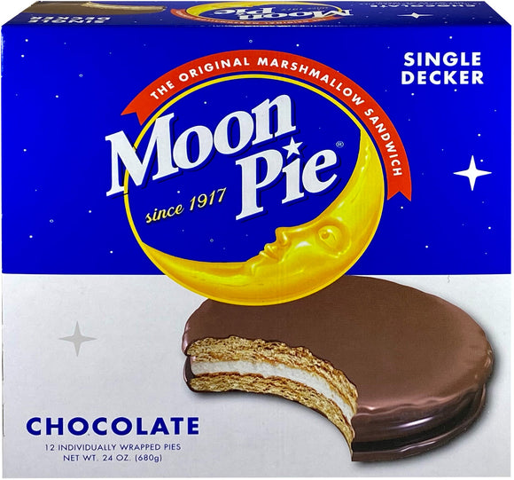 Moon Pie Single Decker Chocolate Marshmallow Sandwich