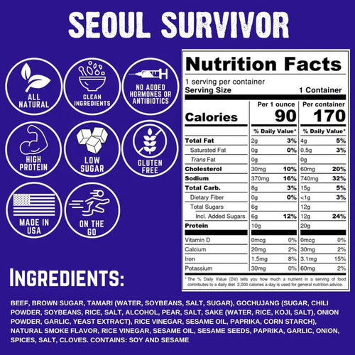 Righteous Felon Seoul Survivor Beef Jerky