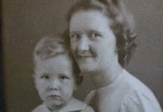 William W. Sloan Jr. with his mom
