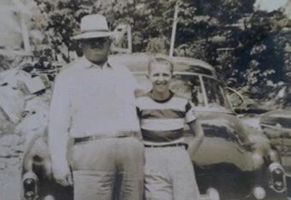 William W. Sloan Jr. with his dad