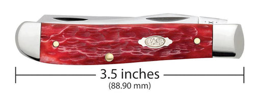 Case Peach Seed Jig Dark Red Bone CS Mini Trapper