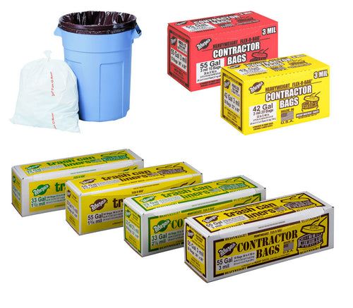 Warp Brothers Flex-O-Bag® Trash Can Liners And Contractor Bags 33 x 48, 1.5 Mil (33 x 48 x 1.5 Mil)