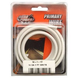 Primary Wire, White, 10-Ga., 7-Ft.