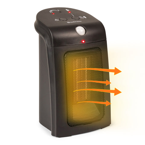 Comfort Zone Portable Space Heater With Motion Detector In Black