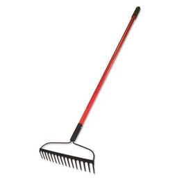 16-In. Bow Rake, Heavy-Duty Steel,  58-In.Fiberglass Handle