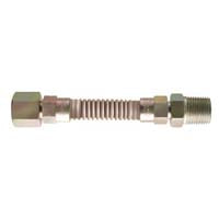 Homewerks Faucet  Stainless Steel Flexible Gas Connector (0.5 in. Mip 24 in.)