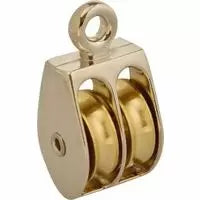 Baron Rigid Eye Double Rope Pulley 1/4 Dia. x 1 in.