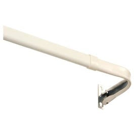 Curtain Rod, Heavy Duty, White, 28 to 48-In.