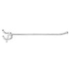 Pegboard Single Hook, Zinc-Plated, 1/4-In., 6-In.