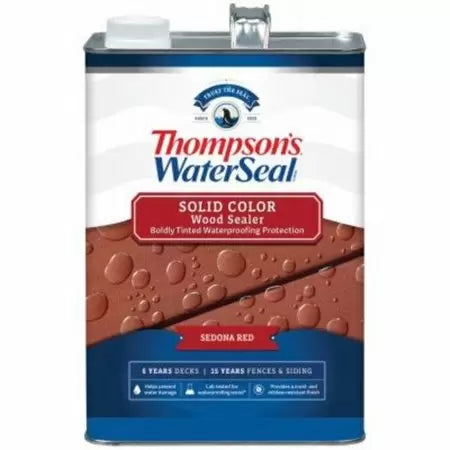 Thompson’s® WaterSeal® Solid Color Wood Sealer 1 Gallon Sequoia Red (1 Gallon, Sequoia Red)