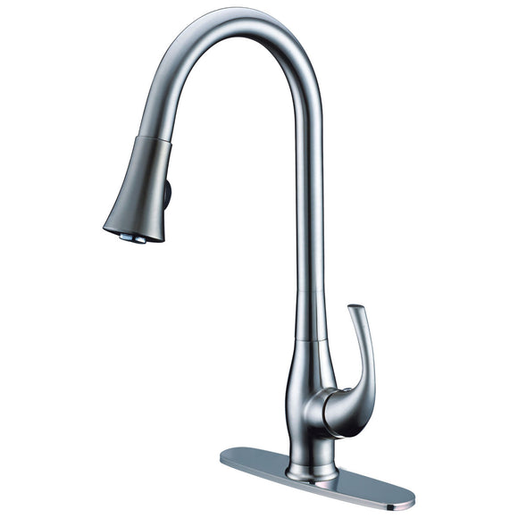 Compass Manufacturing 191-6600 Grand Single Handle Kitchen Faucet in a Polished Chrome Finish