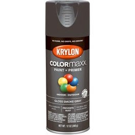 COLORmaxx Spray Paint + Primer, Gloss Smoke Gray, 12-oz.