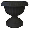 Grecian Urn, Black Plastic, 18-In.