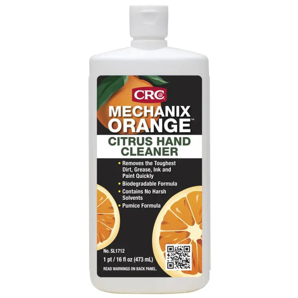 CRC Sta-Lube® Mechanix Orange™ Citrus Lotion Hand Cleaner W/Pumice, 16 Fl Oz