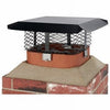 Adjustable Chimney Cap, Black Steel, 3/4 Mesh