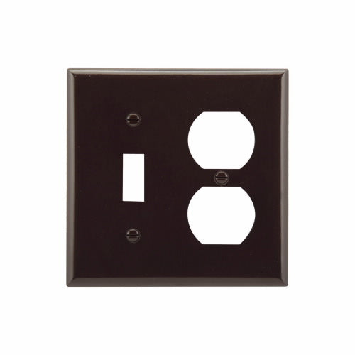 Eaton Cooper Wiring Combination Wallplate, Brown