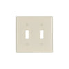 Eaton 2 Gang Wallplate Switch, Light Almond (2 Gang, Light Almond)