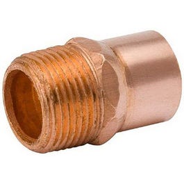 Pipe Fitting, Wrot Copper Adapter, 3/8-In. MPT