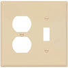 Eaton Cooper Wiring Combination Wallplate, Ivory