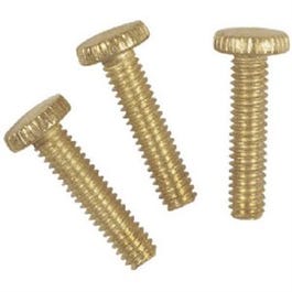 Knurled Head Screw, Brass Plated, 3-Pk.