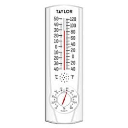 Indoor/Outdoor Thermometer/Hygrometer, 9-In.