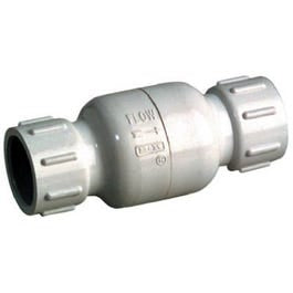 PVC Check Valve, Solvent Weld, White, Schedule 40, 1-1/4-In.