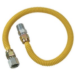 Gas Connector with Fitting, 1/2 x 1/2 Female x 18-In.