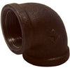 90-Degree Equal Pipe Elbow, Black, 1.25-In.