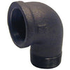 Pipe Fitting, Black Street Elbow, 90-Degrees, 1-1/4-In.