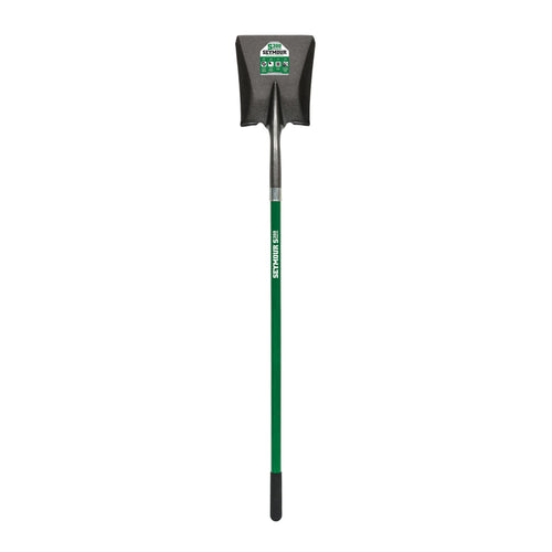 Seymour Midwest #2 Square Point Shovel, 43 Green Fiberglass Handle